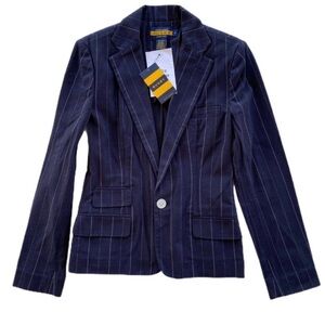 Nwt Ralph Lauren Rugby Stripe One Button Blazer Jacket women’s size‎ 6